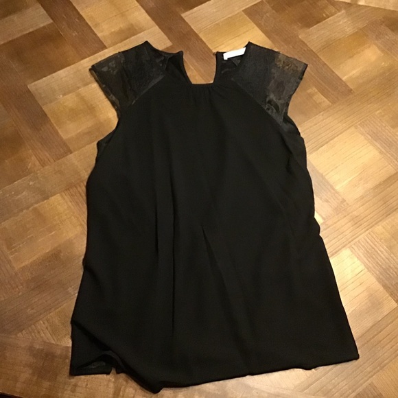 Hugo Boss black blouse with lace